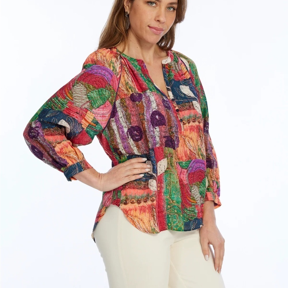 Lior Multi Color Patchwork Boho Chic Indie Balloo… - image 3
